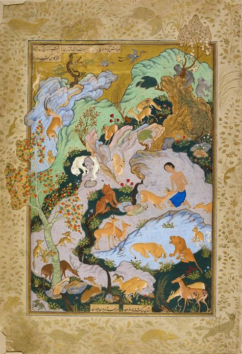 Aqa Mirak Chinese Miniature Painting, Safavid Empire, Library Exhibition, Manuscript Art, Persian Painting, Magna Carta, Persian Miniature, Historical Painting, Iranian Art