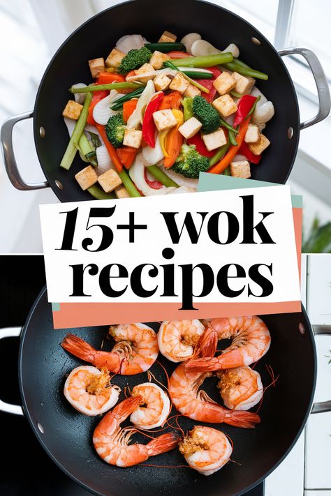 Whip up fun and tasty family dinners with these amazing wok recipes. From savory stir-fries to zesty noodle dishes there's something for everyone. Perfect for busy nights these meals are quick and easy. Explore flavors like garlic ginger soy sauce and fresh veggies to make dinner a hit every time! Steak Wok Recipes, Recipes For A Wok Pan, Cast Iron Wok Recipes, Wok Recipes Healthy, Wok Recipes Easy, Wok Food, Veggie Meal Prep, Vegetable Fried Rice Recipe, Easy Asparagus Recipes