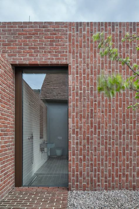 Brick House in Brick Garden,© BoysPlayNice Modern Brick House, Brick Works, Brick Detail, Brick Garden, Brick Exterior House, Brick Architecture, Exposed Brick Walls, Brick Facade, Have Inspiration