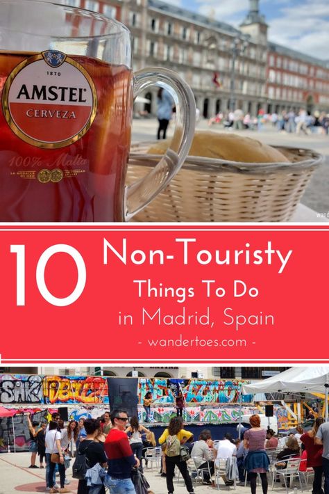 Madrid, Spain: Looking for some non touristy things to do in Madrid?  To get off experience the city? Give our list of 10 non touristy things to do in Madrid a try! Madrid | Spain | Non Touristy | Things To Do | Wandertoes | #Madrid #Spain #NonTouristy #ThingsToDo #Wandertoes Travelling Spain, Madrid Spain Travel, Wheelbarrow Planter, Visit Spain, Spain Itinerary, Madrid Travel, Europe Countries, Spain Trip, Europe Itineraries