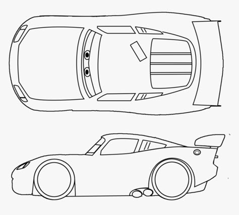 Lightning Mcqueen Silhouette, Lightning Mcqueen Side View, Lightning Mcqueen Outline, How To Draw Lightning Mcqueen, Lighting Mcqueen Drawing, Bolo Mcqueen, Lightning Mcqueen Tattoo, Drawing Lightning, Lightning Mcqueen Drawing