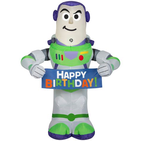 "Buy the 3.5ft. Airblown® Inflatable Birthday Buzz Lightyear at Michaels. com. Make the party perfect with an Airblown Inflatable Buzz Lightyear! Accented with a \"Happy Birthday\" sign, this Toy Story inflatable makes an eye-catching addition to your birthday decorations. Make the party perfect with an Airblown Inflatable Buzz Lightyear! Accented with a \"Happy Birthday\" sign, this Toy Story inflatable makes an eye-catching addition to your birthday decorations. Setup is super simple. Just plu Buzz Lightyear Birthday Party, Pixar Party, Buzz Lightyear Birthday, Happy Birthday Sign, Happy Birthday Signs, 2nd Birthday Party Themes, Toy Story Birthday Party, Diy Birthday Decorations, Toy Story Birthday