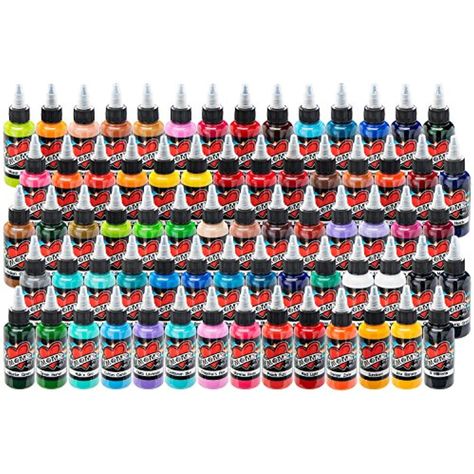 MOM'S Tattoo Ink - 70 Bottle Super Color Kit (1/2 Oz.) >>> Read more at the image link. (This is an affiliate link) #TattooSupplies Shopping Tattoo, Tattooing Machines, Tattoo Oil, Oz Tattoo, Tattoo Ink Colors, Tattoo Healing, Tattoo Ink Sets, Tattoo After Care, Cream Tattoo