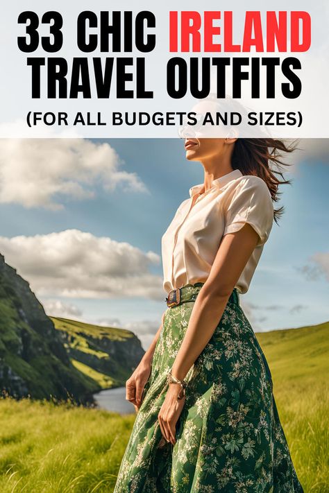 33+ Gorgeous Ireland Travel Outfits For All Seasons Outfits For Ireland In October, Irish Woman Aesthetic, Dublin Ireland Outfits Summer, Ireland Street Style, Ireland Outfits Summer, Dublin Ireland Outfits, Ireland Travel Outfits, Travel Light Outfits, Ireland Outfits