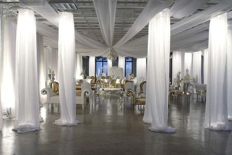 Basement Columns, Draping Idea, Simple Gazebo, Column Decoration Ideas, Registry Wedding Dress, Columns Decor, Column Decoration, Wedding Draping, Black Wedding Decorations