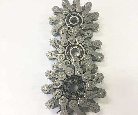 How make bike chain fidget spinners. Bike Chain Fidget, Fidget Spinners, Bike Chain, Fidget Spinner, Fidget Toys, Slime, Bike, Chain, Toys