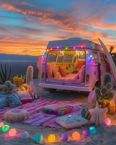 Camper Diy, Dreamy Sunset, Dream Bedroom Inspiration, Dream Life House, Chic Wallpaper, Dream House Rooms, Barbie Dream, Dream Room Inspiration, Cute Cars