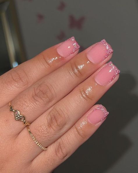 Short Pink Acrylic Nails, Trendy Nail, Pink Acrylic, Pink Acrylic Nails, Nails Designs, Nails Ideas, School Days, Short Nails, Pink Nails