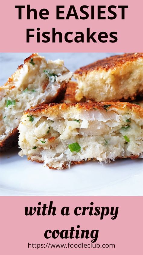 Homemade Fish Cakes, Easy Fish Cakes, Cod Fish Cakes, Fish Cakes Recipe, Fish Dinner Recipes, Fish Cakes, Fish Recipes Healthy, Fish Dinner, Creamy Mashed Potatoes