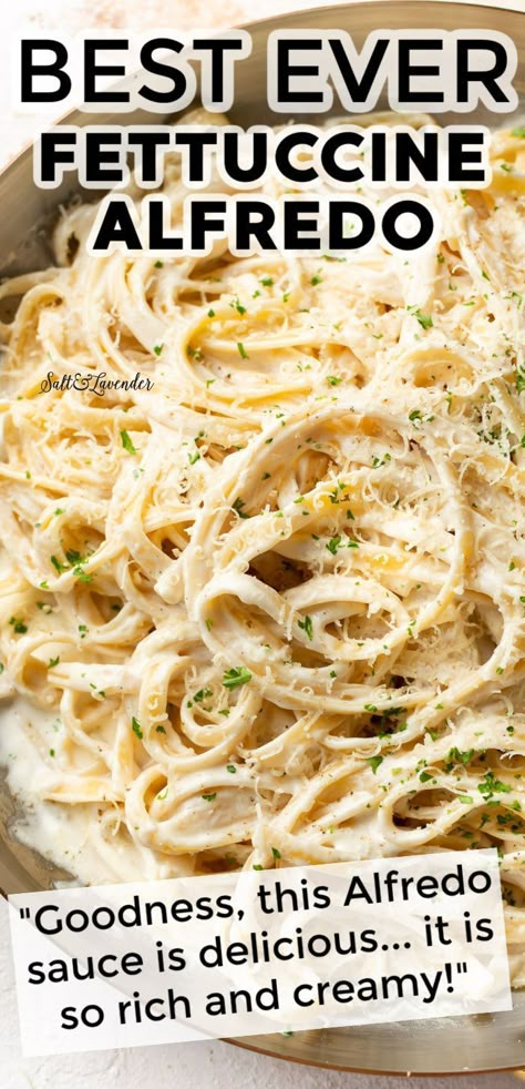 The Best Fettucini Alfredo, Alfredo Cheese Sauce, The Best Alfredo, Easy Fettichini Alfredo Recipe, Fettuccine Sauce Easy, Good Alfredo Sauce Recipes, Best Fettucini Alfredo Recipe Easy, Simple Fettucini Alfredo Sauce, Easy Homemade Fettuccine Sauce