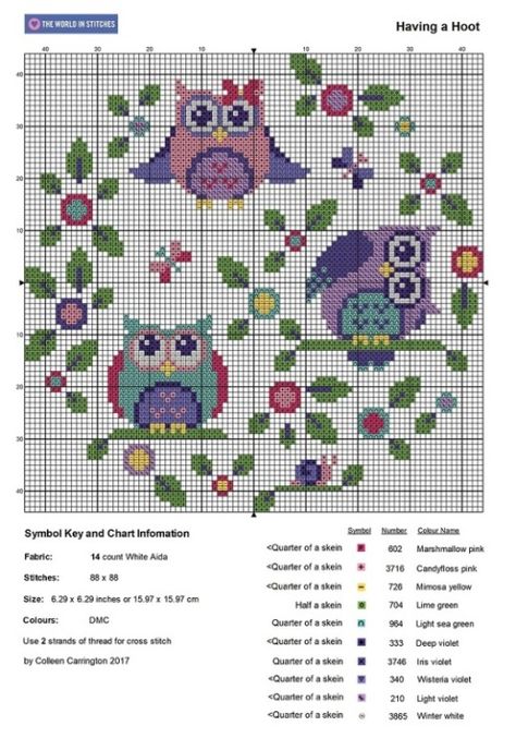 Cross Stitch Owl, Free Cross Stitch Charts, Owl Cross Stitch, Wedding Cross Stitch Patterns, Cross Stitch Fonts, Cross Stitch Letters, Cross Stitch Patterns Flowers, Cross Stitch Bookmarks, Cross Stitch Bird