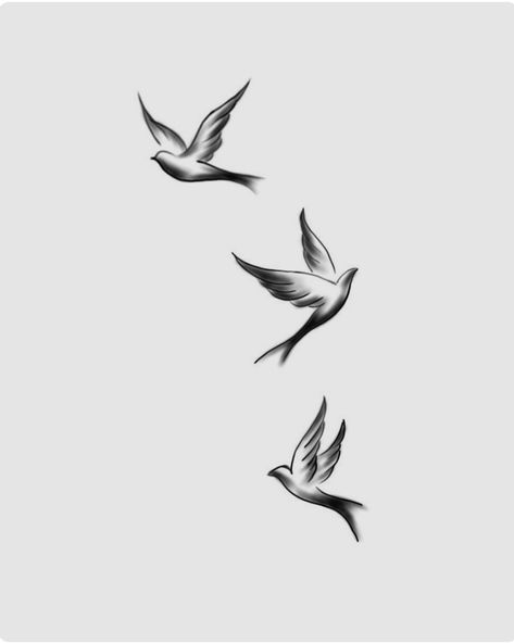 3 Birds Tattoo Men, Small Birds Tattoo Design, 3 Birds Tattoo, Line Art Bird, Queen Tattoos, Swallow Tattoo Design, Simple Bird Tattoo, Bird Tattoo Men, Bird Tattoos For Women