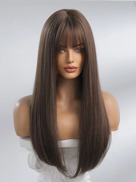 Mannequin Hair, Brown Straight Hair, Natural Twist, Take Care Of Your Hair, Black Brown Hair, Twist Braid, Brown Wig, Wig Making, Long Straight Hair