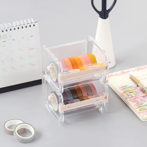 Smarter Shopping, Better Living! Aliexpress.com Washi Tape Dispenser, Washi Tape Storage, Poppy Craft, Washi Tape Ideas, Tape Organizer, Tape Dispensers, Tape Storage, Office Supplies Desk Accessories, Desk Supplies