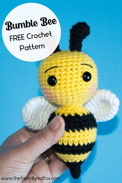 Crochet Bee Pattern, Bee Pattern, Crochet Bee, Smen, Easy Crochet Projects, Crochet Hook Set, Beginner Crochet Projects, Crochet Amigurumi Free, Beginner Crochet