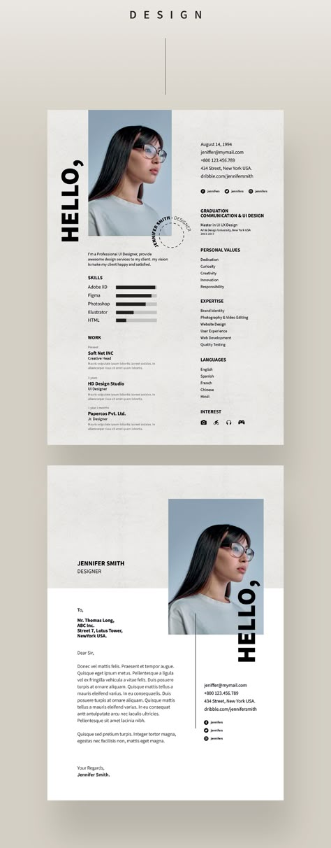 Resume on Behance Marketing Resume Design, Resume Design Creative Graphic Designers, Portfolio Graphic Designers Inspiration, Graphic Design Portfolio Ideas, Portfolio Design Ideas, It Resume, Graphic Designer Resume, Curriculum Vitae Design, Cv Website