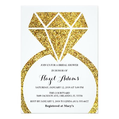 Engagement Ring Bridal Shower Invitation Engagement Party Invitations, Rings Cool, Bridal Shower Invitations, Engagement Party, Bridal Shower, Dream Wedding, Shower, Engagement Rings