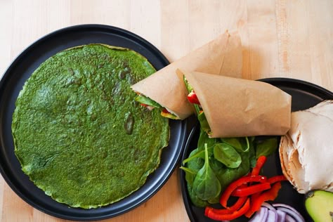 2 Ingredient Spinach Wraps — Low Carb Love™ Homemade Spinach Wrap Recipe, Homemade Spinach Wraps, Spinach Wrap Recipe, Spinach Tortilla Wraps, Gina Livy, Low Carb Wrap, Homemade Wraps, Keto Wraps, Veggies Snacks