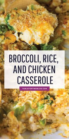 This easy broccoli, rice, and chicken casserole is topped with a buttery Ritz cracker crust. This meal comes together in less than 45 minutes and it takes one bowl and one casserole dish! Put this together ahead of time and pop it in the oven when you get home from work! Broccoli Rice And Chicken, Rice And Chicken Casserole, Ritz Cracker Crust, Chicken Casserole Dinners, Chicken Broccoli Rice Casserole, Chicken Broccoli Rice, Dinner Casserole Recipes, Easy Broccoli, Broccoli Rice Casserole