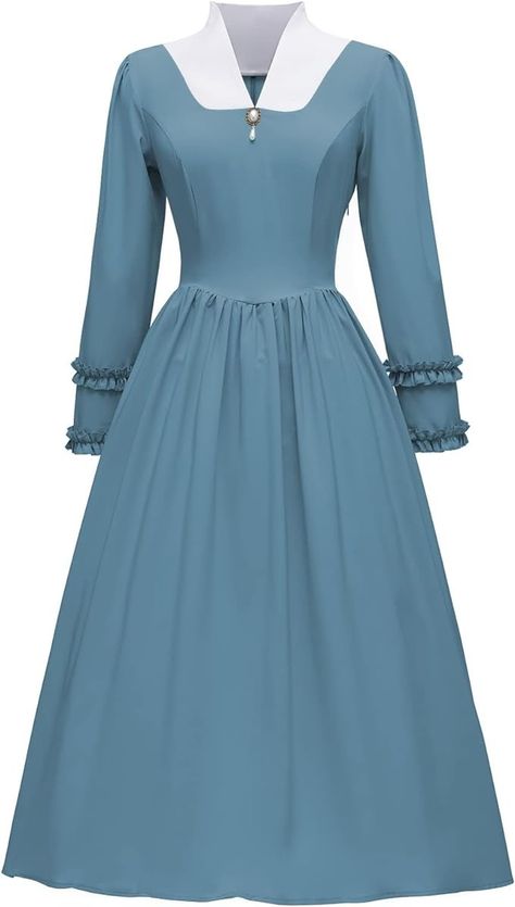 Amazon.com: Abaowedding Colonial Dress for Women Pioneer Costume Dress Modest Prairie Colonial Dress (Light Green XL) : Abaowedding: Clothing, Shoes & Jewelry Pioneer Costume, Colonial Dress, Dress Modest, Costume Dress, Modest Dresses, Dress For Women, Light Green, Shoes Jewelry, Shoe Jewelry