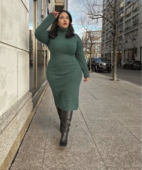 Long Sweater Dress With Boots Maxi, Long Dress With Loafers, Dress Long Boots, Flat Boots Outfit, Sweater Dress With Boots, Dress With Loafers, Fashionable Business Attire, Plus Size Sweater Dress, Church Fits