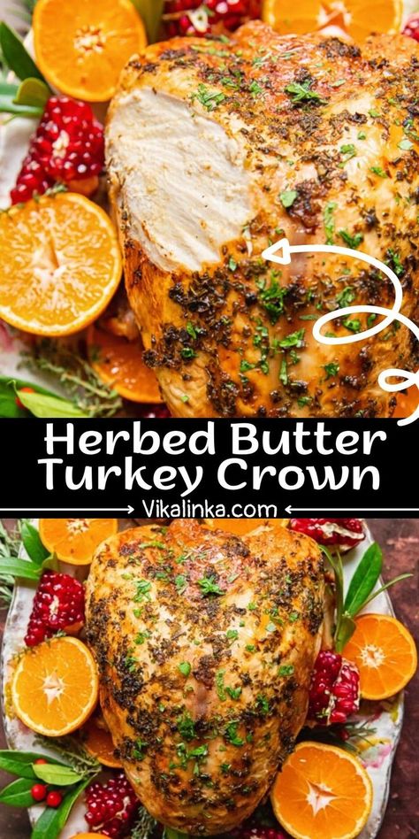 Easter Turkey Recipes, Turkey Crown Recipe, Cajun Turkey Breast, Thanksgiving Turkey Breast, Juicy Turkey Recipe, Easy Homemade Gravy, Turkey Crown, Butter Turkey, Thanksgiving Main Dish