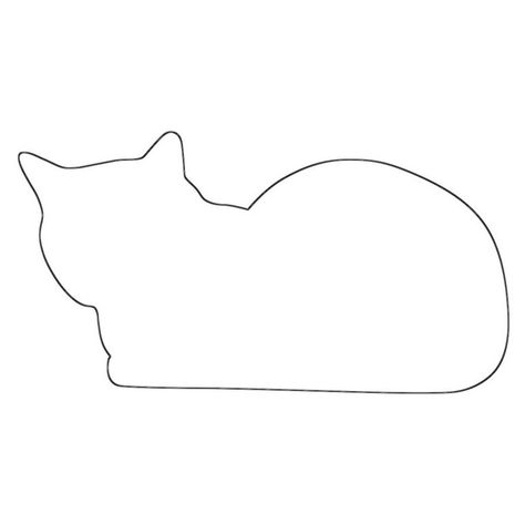 Sleeping Cat Outline: Curled Up Cat Outline: Coloring Buddy Cat Outline Painting, Cat Outline Wallpaper, Fluffy Cat Outline, Cat Outline Drawing Free Printable, Cat Sleeping Drawing Simple, Cat Outline, Cat Coloring Page, Painting Art Lesson, Outline Drawings