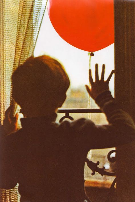 From The Red Balloon by Albert Lamorisse. Delacourte Press, 1956. The Red Balloon, Visual Archive, Magazine Collage, Light Film, Bad Friends, Childhood Books, Red Balloon, Pitch Deck, Nature Crafts