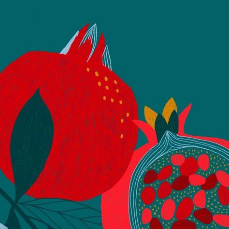 Marisol Ortega on Instagram: "✨A fall favorite, pomegranates ❤️. . . . #illustration #texture #theydrawandgarden #theydrawandcook #pomegranate #marisoldrawsfruit #fall #fruit" Marisol Ortega Illustration, Yalda Illustration, Pomegranate Texture, Fruit Illustration Art, Grapes Illustration, Pomegranate Illustration, Marisol Ortega, Lemon Drawing, Fall Fruit