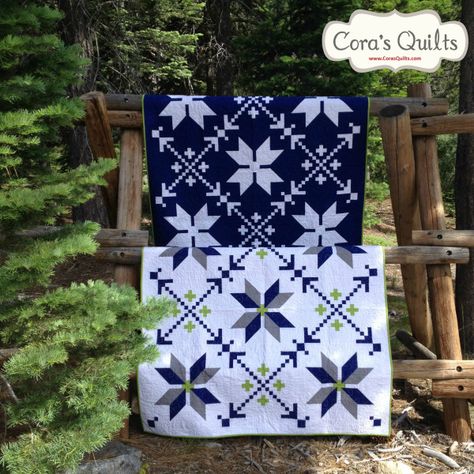 Northern Lights Quilt Pattern, Northern Lights Quilt, Northern Lights Quilts, Scandinavian Quilts, Two Color Quilts, Light Quilt, Quilt Pattern Download, Quilt Modernen, Holiday Quilts