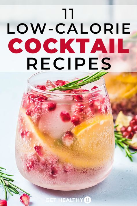 Non Sugary Cocktails, Christmas Drinks Sugar Free, Light Christmas Drinks For Adults, Keto Friendly Christmas Cocktails, Keto Christmas Drinks Alcohol, Easy Healthy Cocktails, Low Sugar Cocktail, Light Holiday Cocktails, Sugar Free Christmas Cocktails