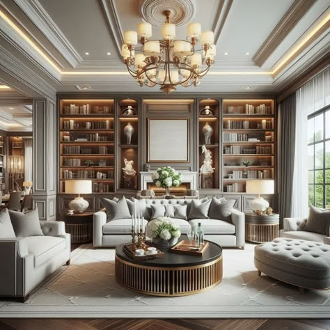 15 Elegant Formal Living Room Ideas for Classic Style Classic Interiors Living Room, Fancy White Living Room, Double Height Living Room Classic, Modern Lounge Design Living Rooms, Living Room Inspiration Classic, Lounge Room Ideas Modern Luxury, Neo Classic Living Room Luxury, Elegant Lounge Room, American Classic House Interior