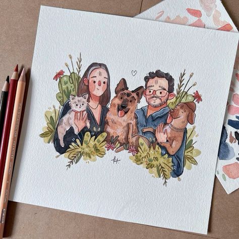 . 가족 일러스트, Illustrated Family Portrait, Paar Illustration, Family Portrait Drawing, Portraits Illustrés, Custom Couple Illustration, Lart Du Portrait, Custom Portrait Illustration, Custom Watercolor Portrait Illustration Family Portrait, Watercolor Family Portrait, 가족 일러스트, Illustrated Family Portrait, Family Watercolor, Family Portrait Drawing, Watercolor Family, Custom Couple Illustration, Illustration Family