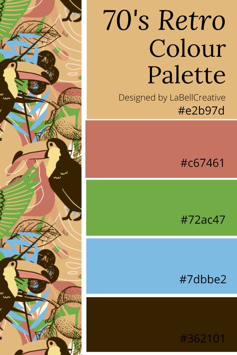 Psycadelic Colour Palette, Hippie Color Palette, Retro Colour Palette, Tropical Colours, Colours Aesthetic, Retro Palette, Aesthetic Tropical, Retro Colours, Vintage Colour Palette