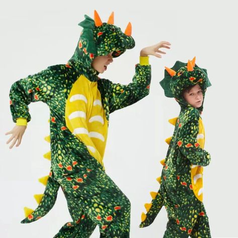 Adult Dinosaur Costume, Costume Dinosaure, Onesie Pajama, Dinosaur Onesie, Holloween Costumes, Dinosaur Dragon, Dinosaur Halloween Costume, Dinosaur Halloween, Costume Carnaval