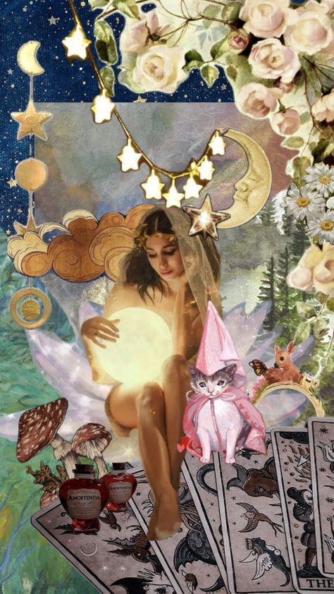 Life is magical #magicgirl #magic #magical Collage Tarot Cards, The Fool Tarot Card Aesthetic, Tarot Lockscreen, Nye Fits, Tarot Cards Aesthetic, Whats My Zodiac Sign, Portals Melanie Martinez, Tarot The Fool, Celestial Witch