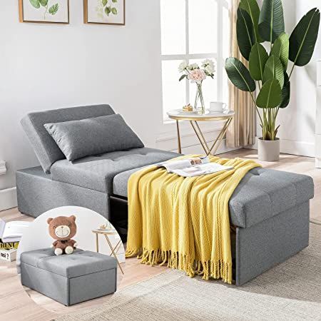 Convertible Ottoman, Cozy Castle, Living Room Small Apartment, Chair Chaise, Ottoman Sofa Bed, Small Single Bed, Small Sofa Bed, Couches For Small Spaces, Convertible Chair