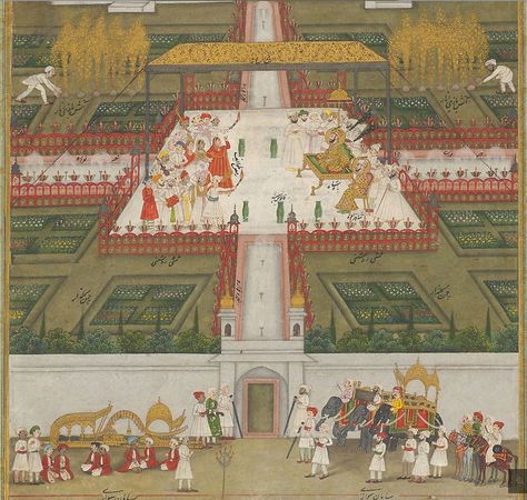 Mughal Miniature Paintings, Indian Garden, Mughal Architecture, Mughal Paintings, Paradise Garden, Indian Painting, The Art Institute Of Chicago, Painting Wall Decor, Garden Painting