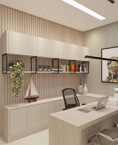 Home Clinic Design, Narrow Office Layout, Office Background Work Spaces, Office Storage Design, Office Renovation Ideas, Boss Office Interior Design, Office Interior Design Creative, Minimalist Office Design, Unique Office Design