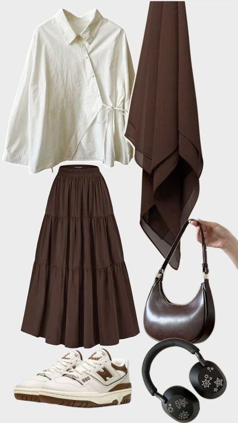 Fashion For Hijab Outfits, Modest Fashion Hijab Casual, Modest Fall Outfit Ideas, Casual Hijabi Outfits, Outfits Aesthetic Modest, Modest Outfits Aesthetic, Hijab Outfit Ideas, Outfit Ideas Muslim, Outfit Ideas Hijab