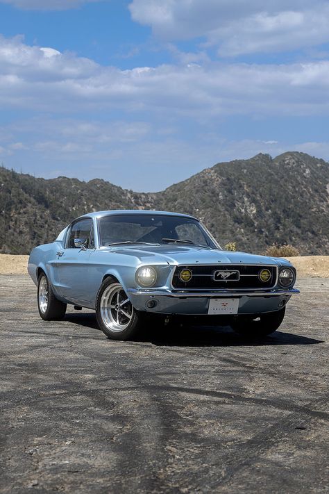 1968 Brittany Blue Restomod Ford Mustang Classic Ford Mustang, Vintage Mustang, 1967 Mustang, Classic Ford Broncos, Vision Board Collage, Board Collage, Old Muscle Cars, Drive My Car, Aesthetic Cars