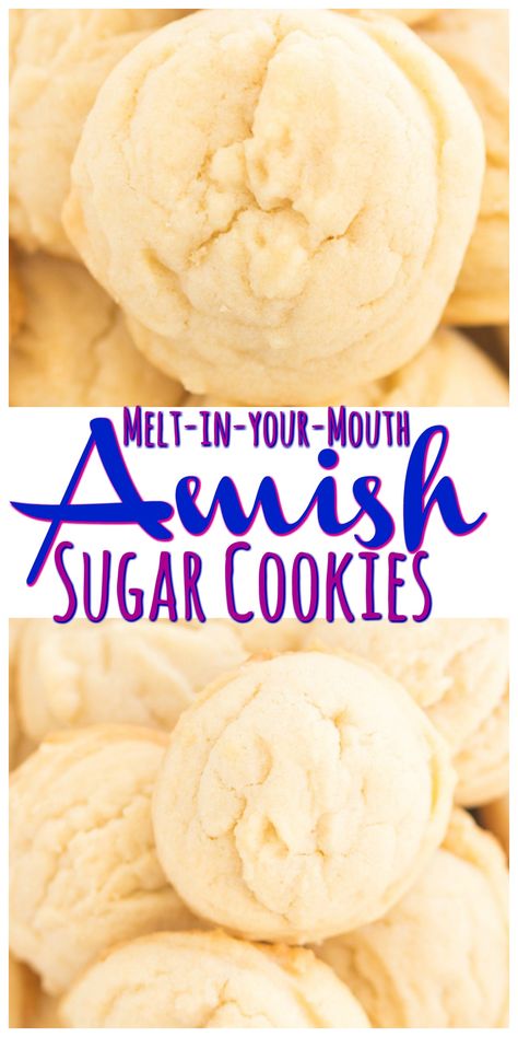 Amish Sugar Cookies, Cookie Recipes Unique, Cake Mix Cookie Recipes, Chewy Sugar Cookies, Best Sugar Cookies, Easy Sugar Cookies, Soft Sugar Cookies, Chocolate Cookie Recipes, Amish Recipes