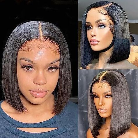 10 Inch Bob, Bob Pendek, Curling Straight Hair, Corte Bob, Short Human Hair Wigs, Straight Bob, Wig Human Hair, Short Bob Wigs, Bob Wig