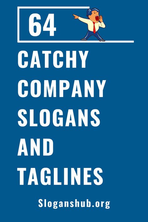 In this post, we are going to share with you a list of 100+ Best Company Slogans & Taglines of all time.  See how these brands are using catchy & memorable words to grab the attention of their potential customers. Using slogans, they are also impressing a certain image of their brand in the minds their customers.  #slogans #taglines #companyslogans64 Catchy Company Slogans and Taglines Brand Taglines, Catchy Taglines, Catchy Words, Slogan Writing, Slogan Ideas, Famous Slogans, Marketing Slogans, Business Slogans, Catchy Slogans