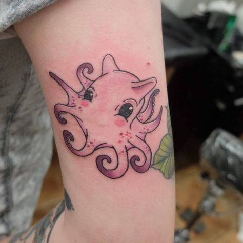 Dumbo Octopus Tattoo, Cute Dumbo Octopus, Cute Octopus Tattoo, Hawaii Tattoo, Neon Tattoo, Hawaii Tattoos, Dumbo Octopus, Celestial Tattoo, Super Tattoo