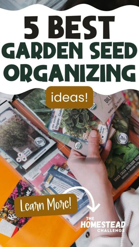 Discover essential tips for organizing your garden seeds! Learn everything from ideal storage spots to creative organizing methods. Learn why cold storage is a myth, how to test seed viability, and the best ways to sort your seeds. Dive into innovative storage solutions like photo boxes, mason jars, seed binders, and more. Perfect for both novice and seasoned gardeners, this post is your guide to efficient, aesthetic seed organization. Get ready for a thriving garden season! #GardeningTips #SeedStorage Seed Storage Ideas Diy, Garden In Apartment, Seed Box Storage, Seed Saving Storage, Wildflower Garden Ideas, Organize Seeds, Seed Organization, 1 Acre Homestead Layout, Acre Homestead Layout