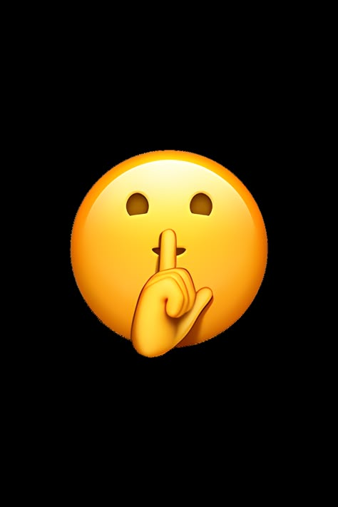 The shushing face emoji 🤫 depicts a face with a finger pressed against its lips, indicating the gesture of shushing or asking for silence. The face has closed eyes and a slightly raised eyebrow, giving the impression of secrecy or confidentiality. The emoji is typically yellow in color, with a round face and a small, closed mouth. Small Emoji, Shhh Emoji, Silence Emoji, Shut Up Emoji, All Iphone Emojis, Silent Emoji, Emoji Ip, Shh Emoji, Raised Eyebrow Emoji