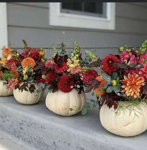 Fall Birthday Party Centerpieces, Fall 50th Anniversary Party, Floral Pumpkin Centerpiece, Fall Event Centerpieces, Fall Shower Centerpieces, Fall 80th Birthday Party Ideas, Fall 50th Birthday Party Ideas, Fall 60th Birthday Party Ideas, Fall Bridal Shower Centerpieces