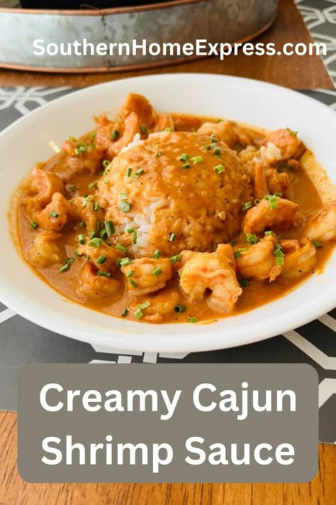 Creamy Cajun Shrimp Sauce, Shrimp Sauce Recipe, Cajun Shrimp Sauce, Shrimp Sauce Recipes, Creamy Cajun Shrimp, Recipe With Garlic, Cajun Shrimp Recipes, Creole Sauce, Cajun Sauce