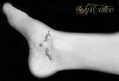 - Tatouage pied cheville femme, bracelet tour de cheville, prénoms, coeur et perles   By Lys Tattoo à Gradignan (Bordeaux, FRANCE) Bordeaux France, Site Internet, Infinity Tattoo, Tattoos For Women, Bracelet, Tattoos